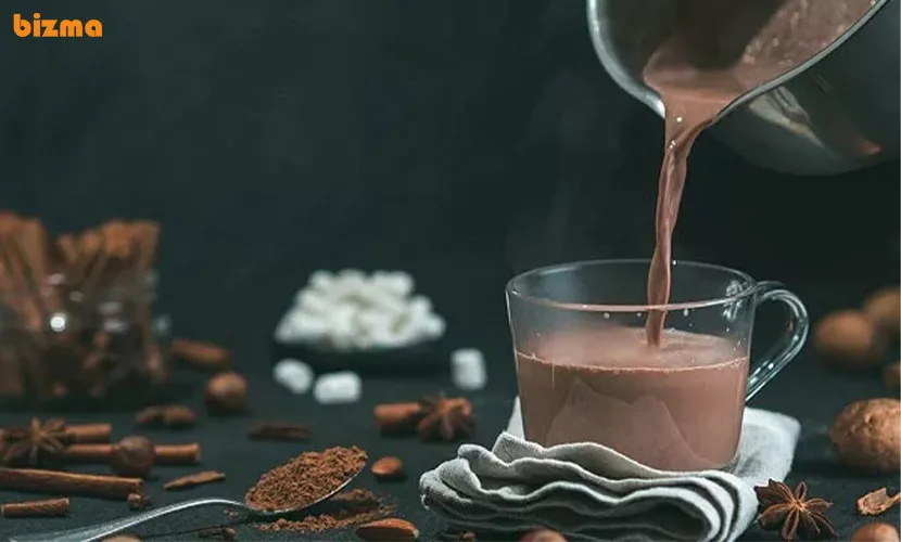 مراحل تهیه شیر کاکائو خانگی