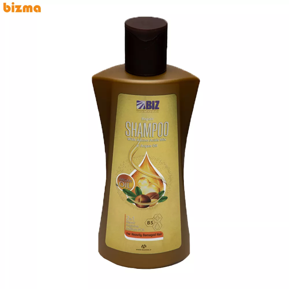 شامپو ترمیم کننده آرگان بیز وزن 300 گرم 1 شامپو آرگان دکتر بیز