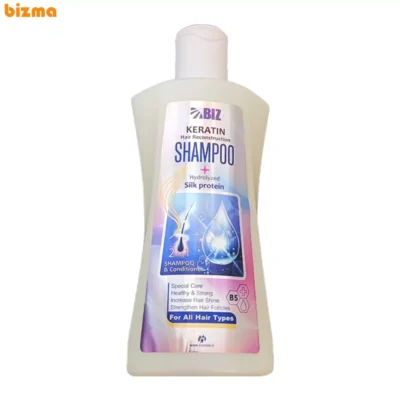 شامپو کراتینه و پروتئین هیدرولیز شده ابریشم بیز حجم 300 میلی لیتر