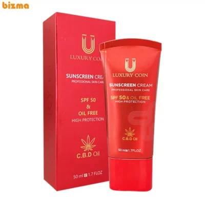کرم ضد آفتاب SPF 50 لاکچری کوین حجم 50 میلی لیتر