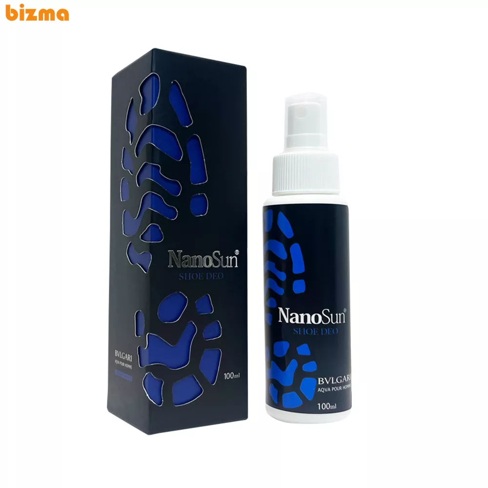 اسپری خوشبو کننده و ضدعفونی کننده کفش نانوسان حجم 100 میلی لیتر 7 خوشبو کننده و ضد عفونی کننده کفش رایحه بولگاری