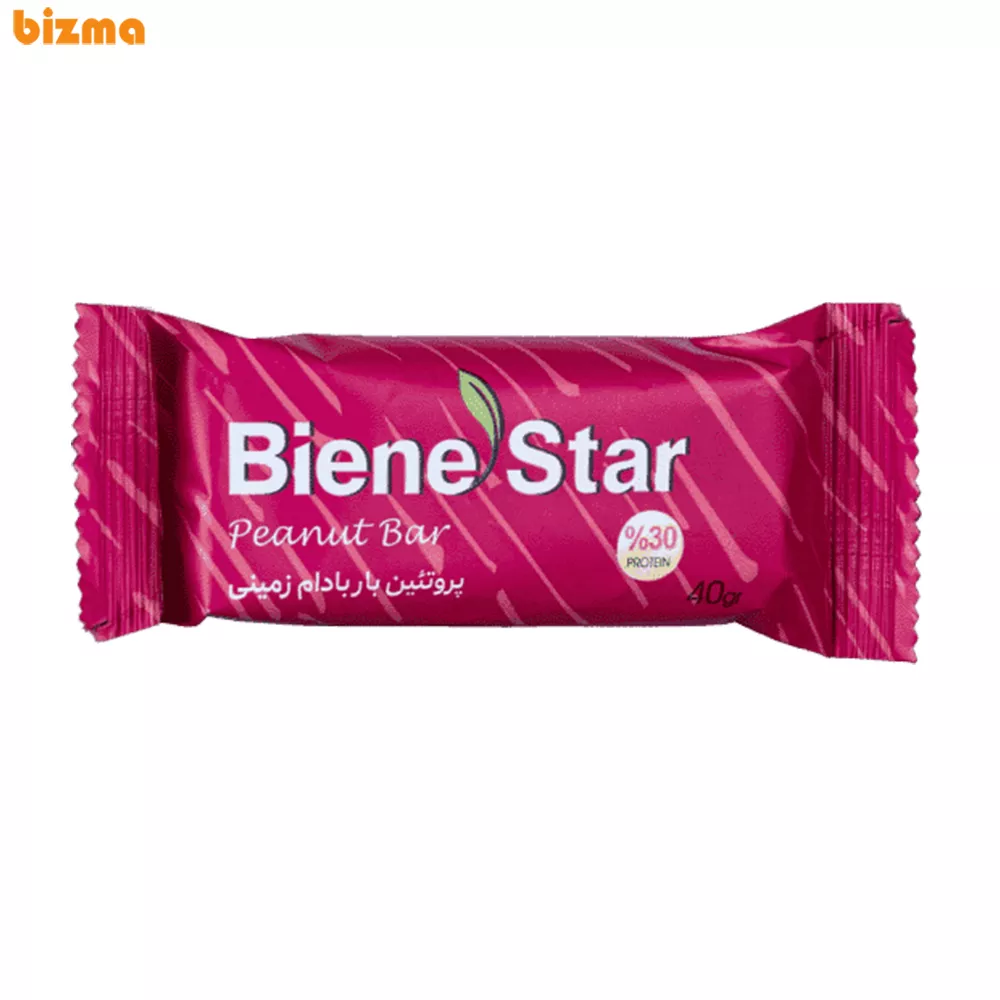 پروتئین بار چیست و چه خواصی دارد؟ 5 پروتئین بار بادام زمینی بین استار - 40 گرم