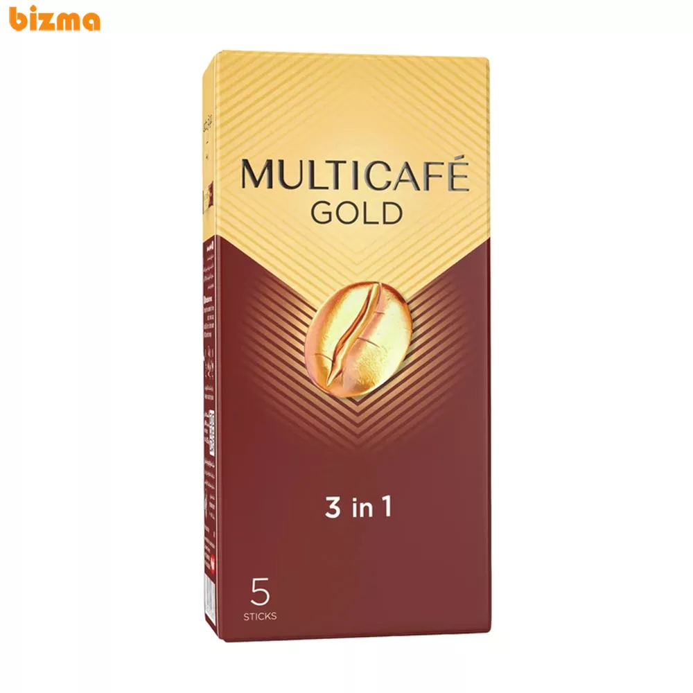 کافی میکس 3 در 1 گلد مولتی کافه - 5 ساشه 25 گرمی 1 کافی میکس 3 در 1 گلد مولتی کافه - 20 عددی