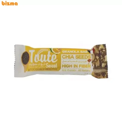 گرانولا بار با جو پرک با دانه چیا توت سوییت