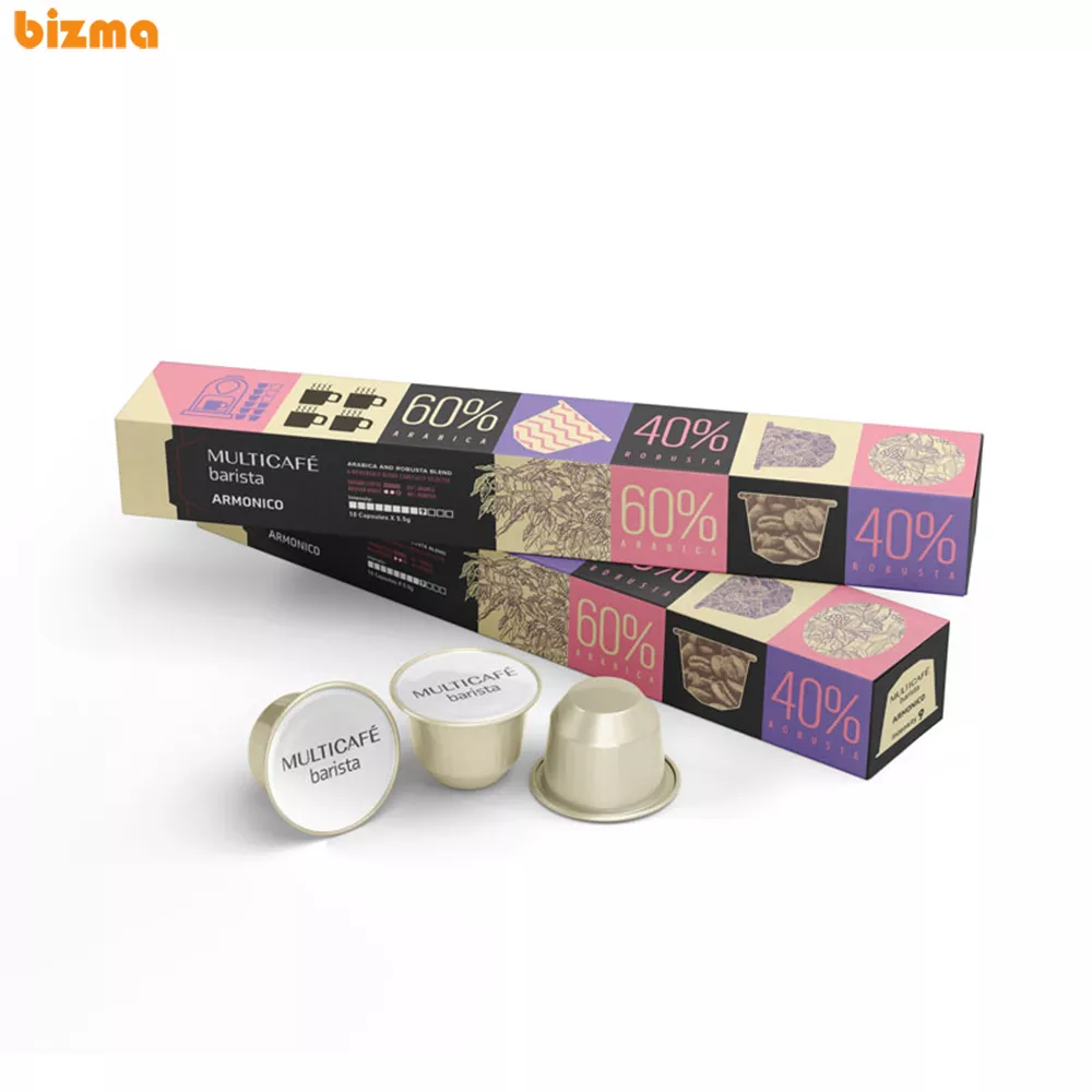 کپسول قهوه اسپرسو 60 عربیکا - 40 روبوستا Armonico مولتی کافه - 10 عددی 2 کپسول قهوه اسپرسو 60 عربیکا - 40 روبوستا Armonico مولتی کافه - 10 عددی