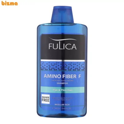 شامپو تقویت‌کننده مو فری سولفات Amino Fiber فولیکا حجم 400 میلی‌لیتر