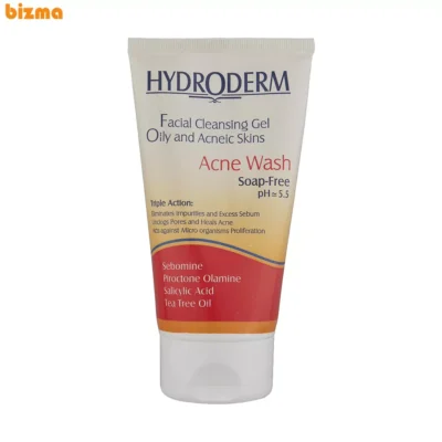 ژل شستشوی صورت هیدرودرم برای پوست چرب مدل Acne Wash حجم 150 میلی لیتر