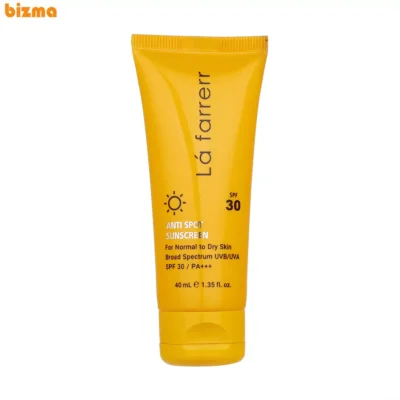 کرم ضدآفتاب و ضدلک بی‌رنگ لافارر مدل SPF30، مناسب پوست‌های خشک و معمولی، حجم 40 میلی‌لیتر