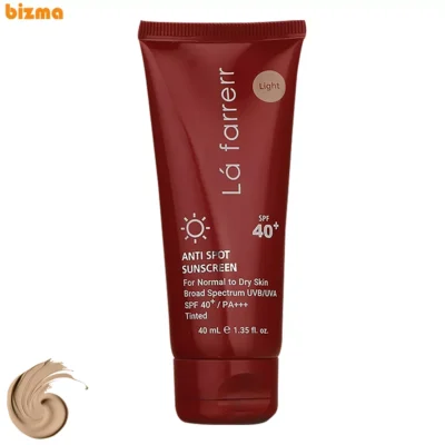 کرم ضد آفتاب و ضد لک رنگی لافارر مدل SPF40-Light مناسب پوست نرمال و خشک حجم 40 میلی لیتر