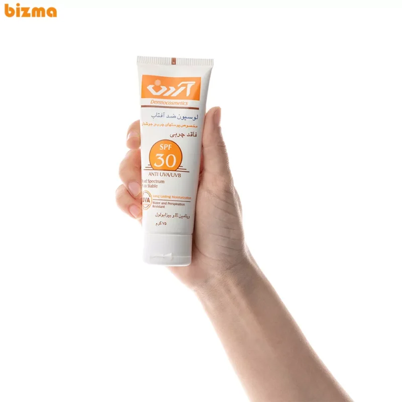 لوسیون ضد آفتاب آردن مدل SPF30 مناسب پوست چرب حجم 75 میلی لیتر