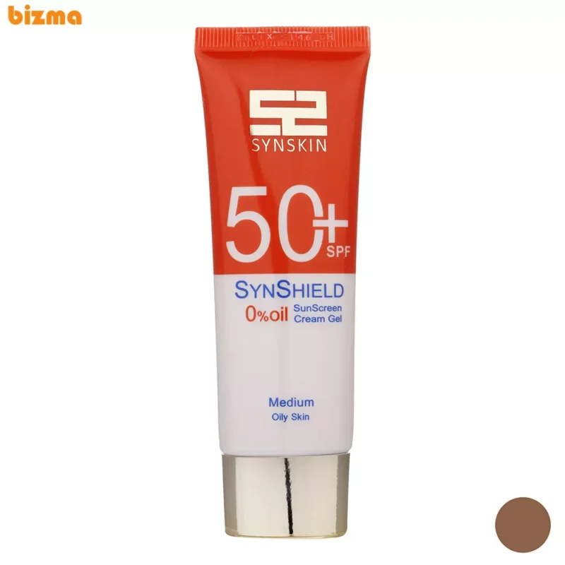 ژل کرم ضد آفتاب رنگی ساین اسکین SPF50 مدل M ‌مناسب پوست‌ چرب حجم 50 میلی‌لیتر