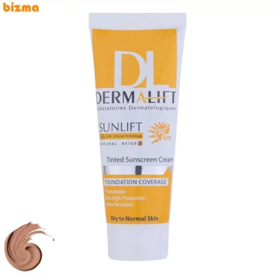 کرم ضد آفتاب SPF50 درمالیفت پوست خشک شماره 2 حجم 40 میلی‌لیتر