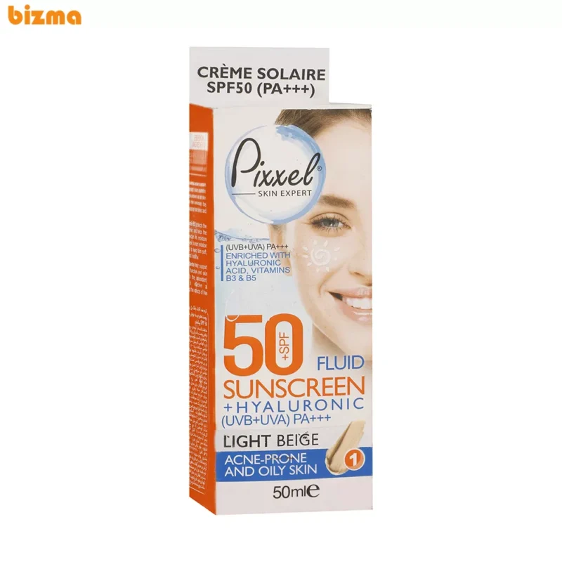کرم ضد آفتاب رنگی پوست‌ چرب پیکسل 50 SPFمدل LIGHT BEIGE حجم 50 میلی‌لیتر