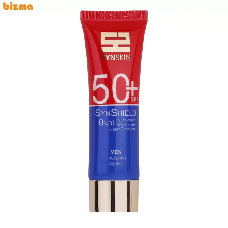ژل ضد آفتاب مردانه +SPF50 ساین اسکین مدل Synshield مناسب پوست چرب حجم 50 میلی‌لیتر