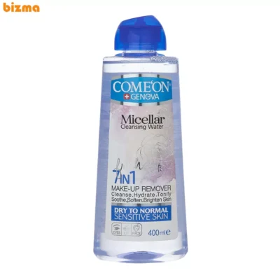 میسلار واتر پاک کننده آرایش کامان پوست خشک و حساس حجم 400 میلی لیتر 24 آب پاک کننده آرایش صورت کامان مدل DRY SKIN حجم 400 میلی لیتر