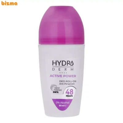 رول ضد تعریق زنانه هیدرودرم مدل Active Power حجم 50 میلی لیتر