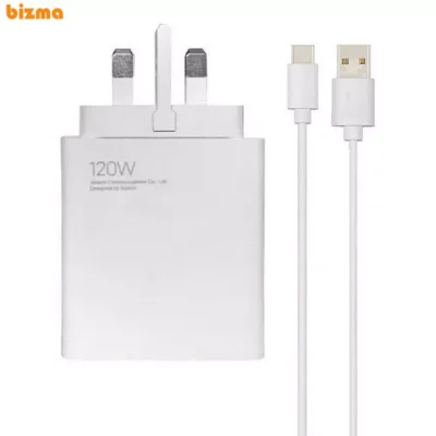 شارژر دیواری شیائومی 120W مدل TURBO FAST به همراه کابل تبدیل USB-C