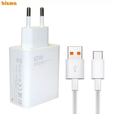 شارژر دیواری شیائومی مدل TURBO FAST 67W به همراه کابل تبدیل USB-C