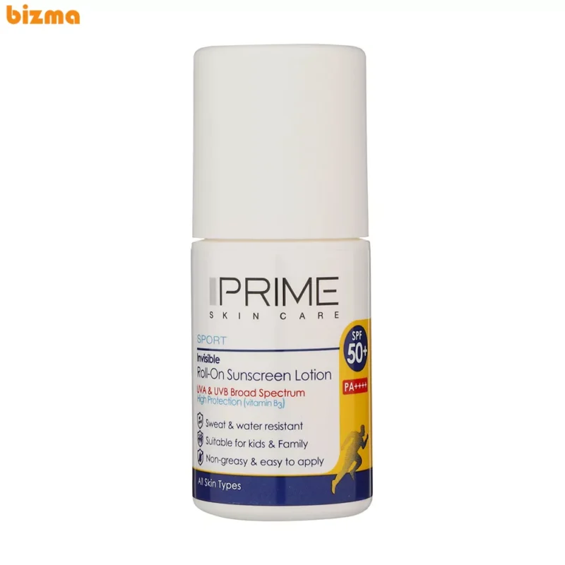 لوسیون ضدآفتاب پرایم مدل Spoert Invisible Roll-On، حجم 50 میلی‌لیتر