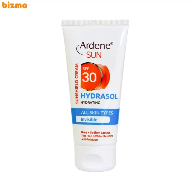 کرم ضد آفتاب بدون رنگ آردن SPF 30 مدل HYDRASOL ‌مناسب انواع پوست حجم 50 میلی‌لیتر