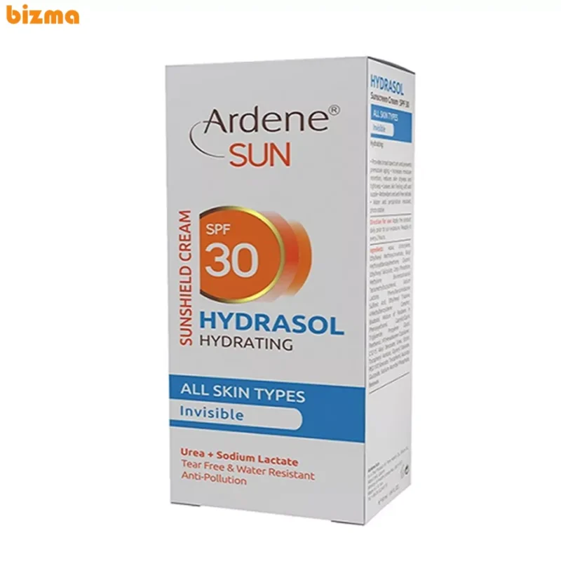 کرم ضد آفتاب بدون رنگ آردن SPF 30 مدل HYDRASOL ‌مناسب انواع پوست حجم 50 میلی‌لیتر