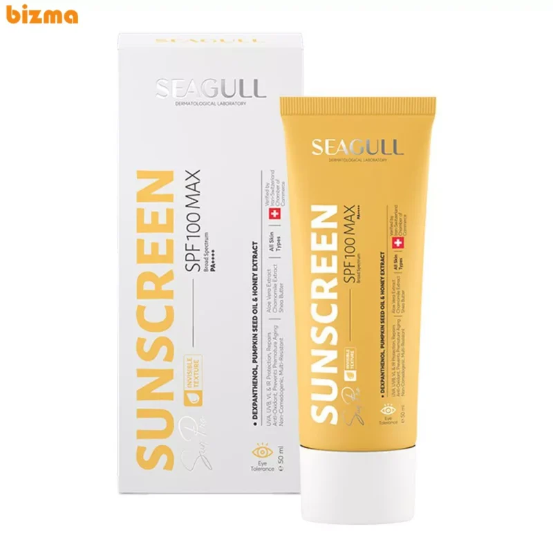 کرم ضد آفتاب بی رنگ سی گل SPF100 مناسب انواع پوست‌ حجم 50 میلی‌لیتر