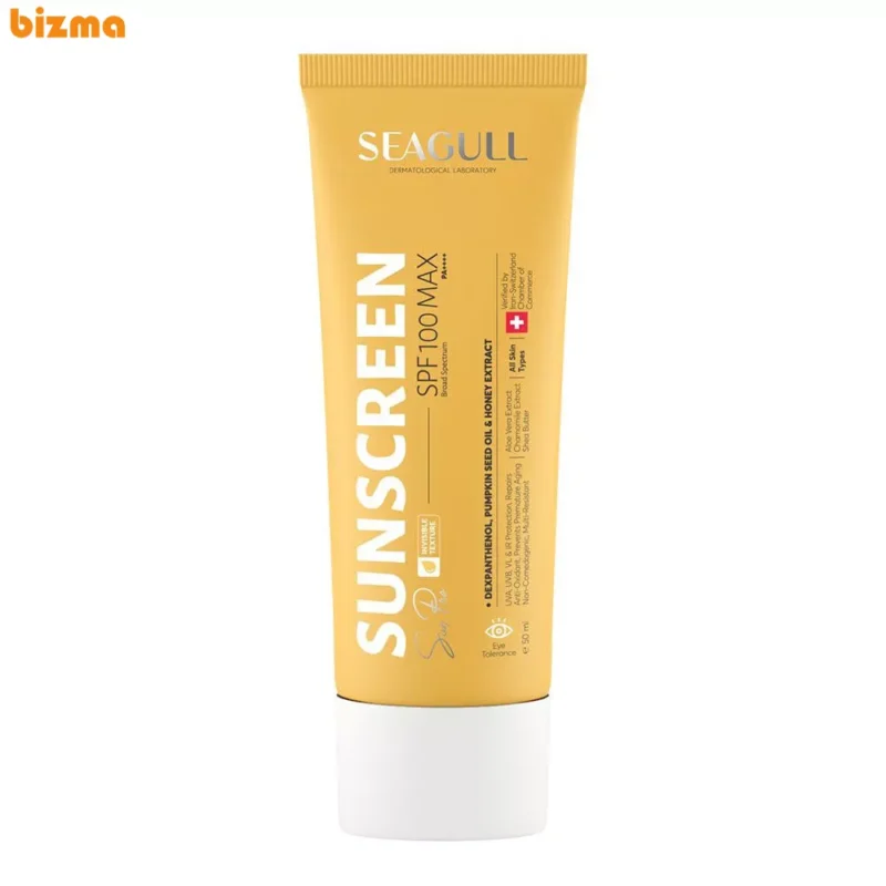کرم ضد آفتاب بی رنگ سی گل SPF100 مناسب انواع پوست‌ حجم 50 میلی‌لیتر