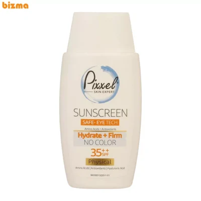 کرم ضد آفتاب بدون رنگ پیکسل SPF35 ‌مدل Physical مناسب انواع پوست‌ حجم 50 میلی‌لیتر