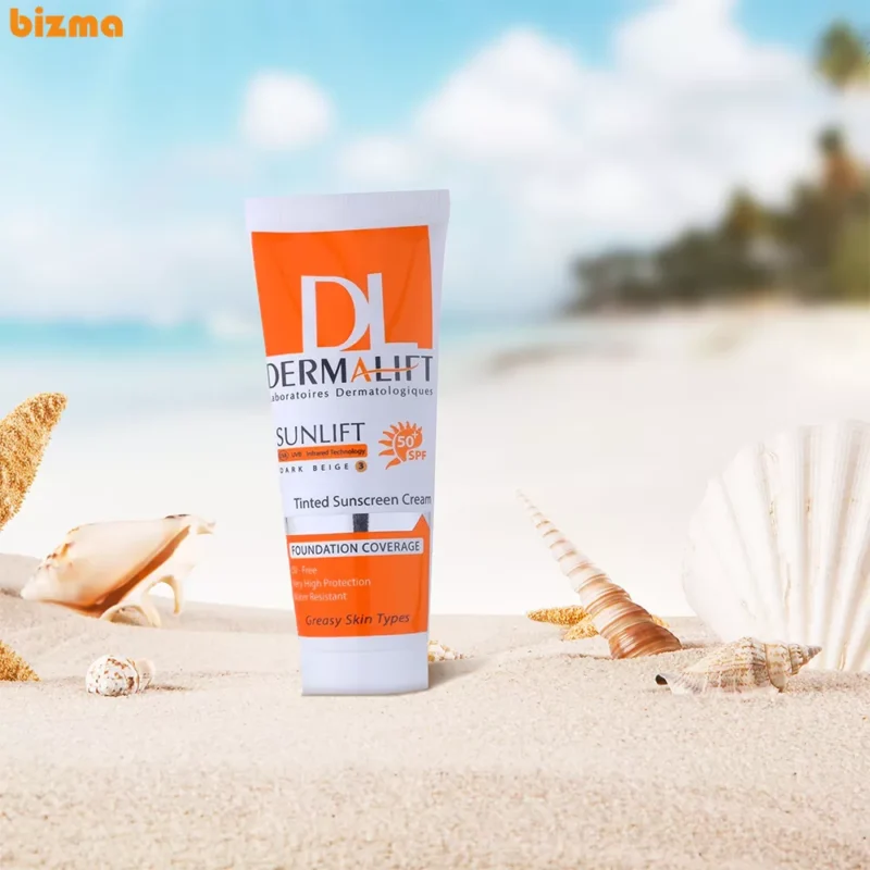 کرم ضد آفتاب رنگی درمالیفت Sunlift SPF50 مناسب پوست‌ چرب حجم 40 میلی‌لیتر ‌