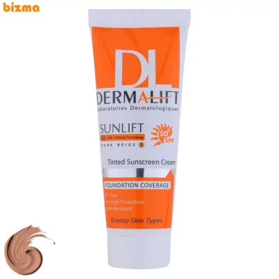 کرم ضد آفتاب رنگی درمالیفت Sunlift SPF50 مناسب پوست‌ چرب حجم 40 میلی‌لیتر ‌