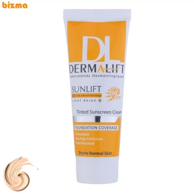 کرم ضد آفتاب SPF50 پوست خشک و معمولی درمالیفت 40 میلی لیتر