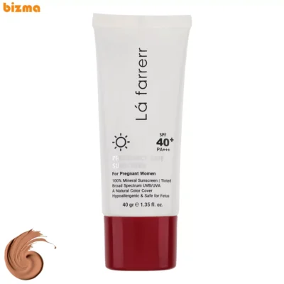 کرم ضد آفتاب رنگی لافارر مناسب دوران بارداری، SPF 40، مدل Pregnant مناسب انواع پوست‌های وزن 40 گرم