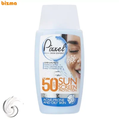 کرم ضدآفتاب بی‌رنگ پیکسل SPF50 مدل Oily Acne-Prone Skin، مناسب پوست‌های چرب، حجم 50 میلی‌لیتر