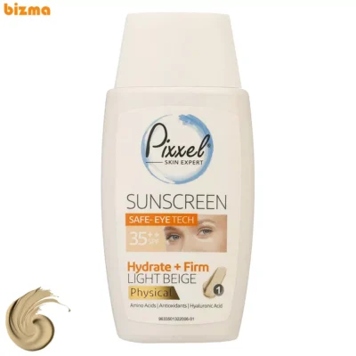 کرم ضدآفتاب رنگی دور چشم و صورت پیکسل SPF35 مدل Physical، حاوی محافظ UVA ،++PA و UVB، ضد پیری، مرطوب‌کننده، مناسب انواع پوست حجم 50 میلی‌لیتر