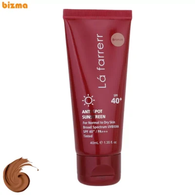 کرم ضدآفتاب رنگی لافارر مدل SPF40، مناسب پوست‌های معمولی و خشک، حجم 40 میلی‌لیتر