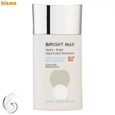 فلوئید ضدآفتاب بی‌رنگ برایت مکس SPF50 مدل هیدرابرایت ‌مناسب انواع پوست، حجم 50 میلی‌لیتر