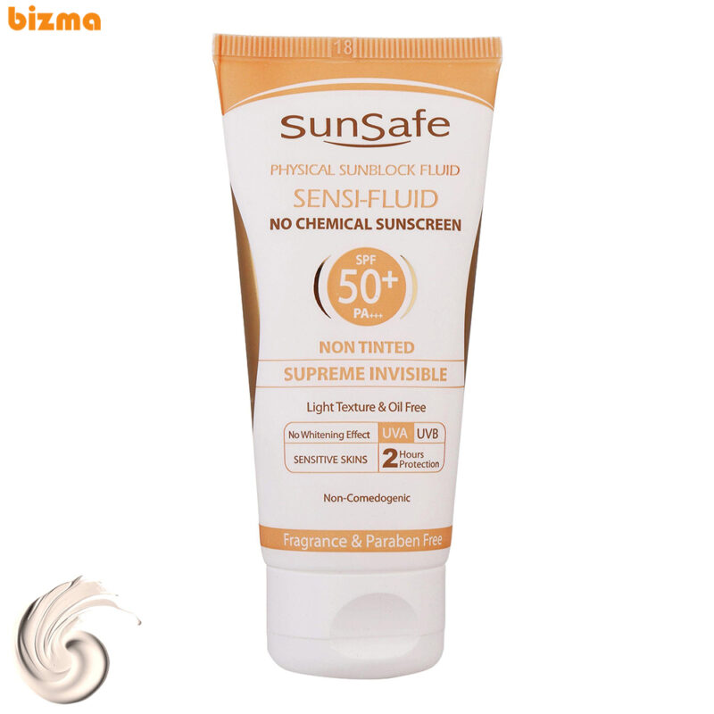 کرم ضدآفتاب سان‌سیف مدل سنسی فلوئید +SPF50، حجم 50 میلی‌لیتر