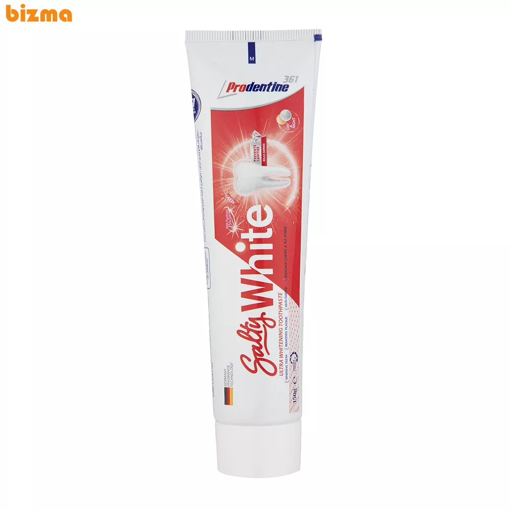 ۱۰ مدل بهترین خمیر دندان سفید کننده و جرم گیر ایرانی 2 خمیر دندان پرودنتین 361 مدل Salty White وزن 150 گرم