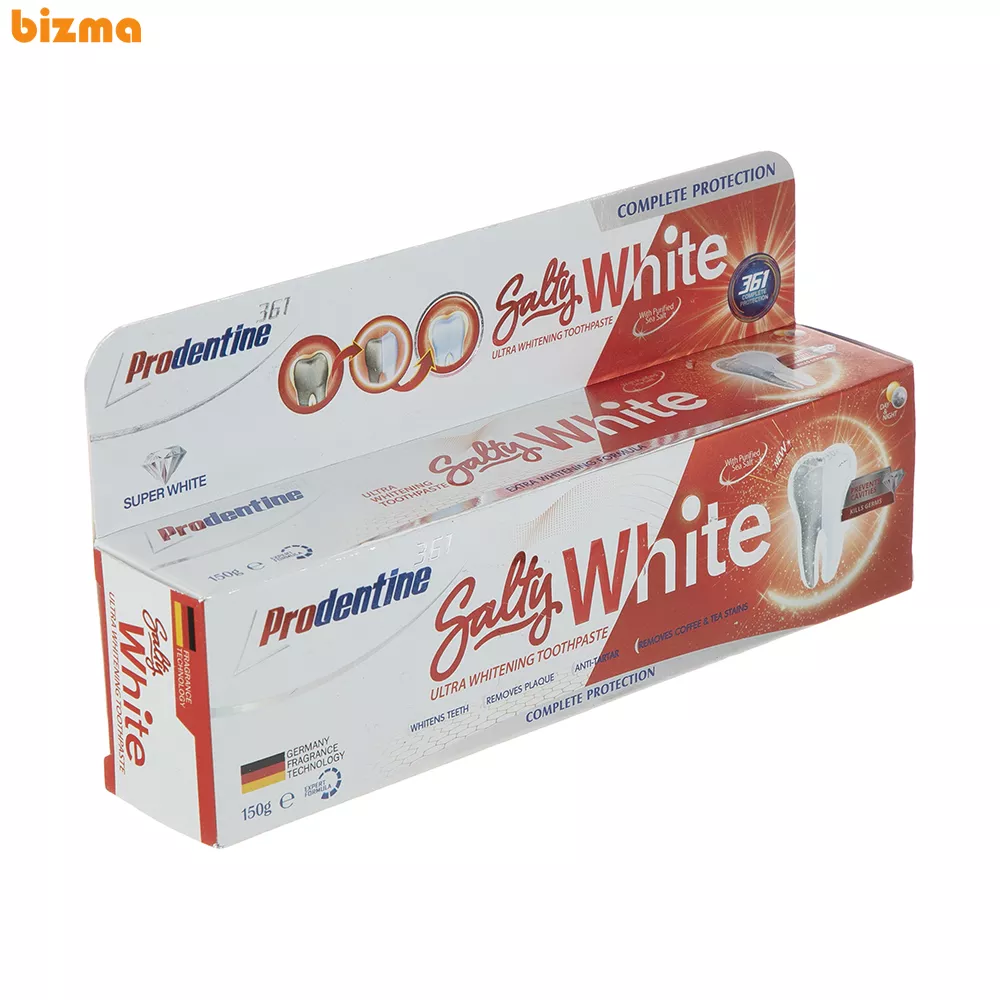 خمیر دندان پرودنتین 361 مدل Salty White وزن 150 گرم 2 خمیر دندان پرودنتین 361 مدل Salty White وزن 150 گرم