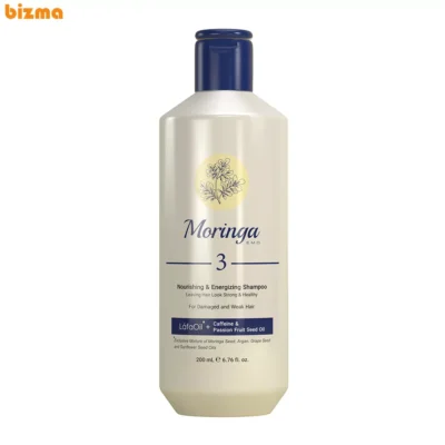 شامپو مغذی و انرژی‌بخش مو مورینگا اِمو مدل 3 مناسب برای موهای آسیب دیده حجم 200 میلی‌لیتر