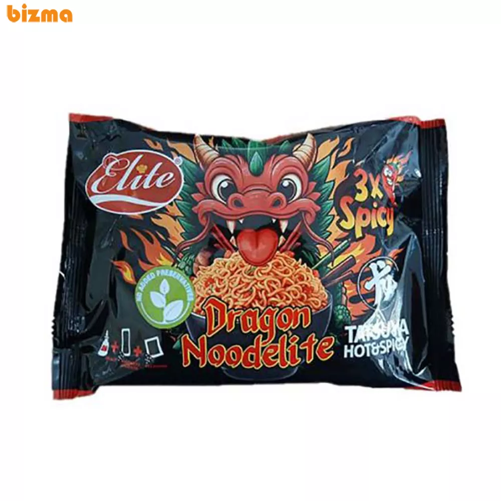 نودل تند و فلفلی با طعم پنیر و سیر دراگون الیت - 130 گرم 1 نودل تند و فلفلی با طعم پنیر و سیر دراگون الیت - 130 گرم