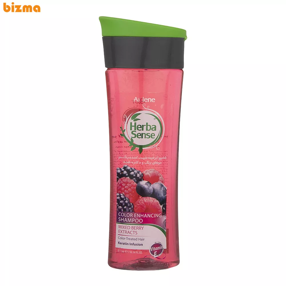 شامپو کراتینه تثبیت کننده رنگ مو آردن هرباسنس مدل Mixed Berry حجم 300 میلی لیتر 1 شامپو تثبیت کننده رنگ مو آردن هرباسنس مدل Mixed Berry مناسب موهای رنگ شده حجم 300 میلی لیتر