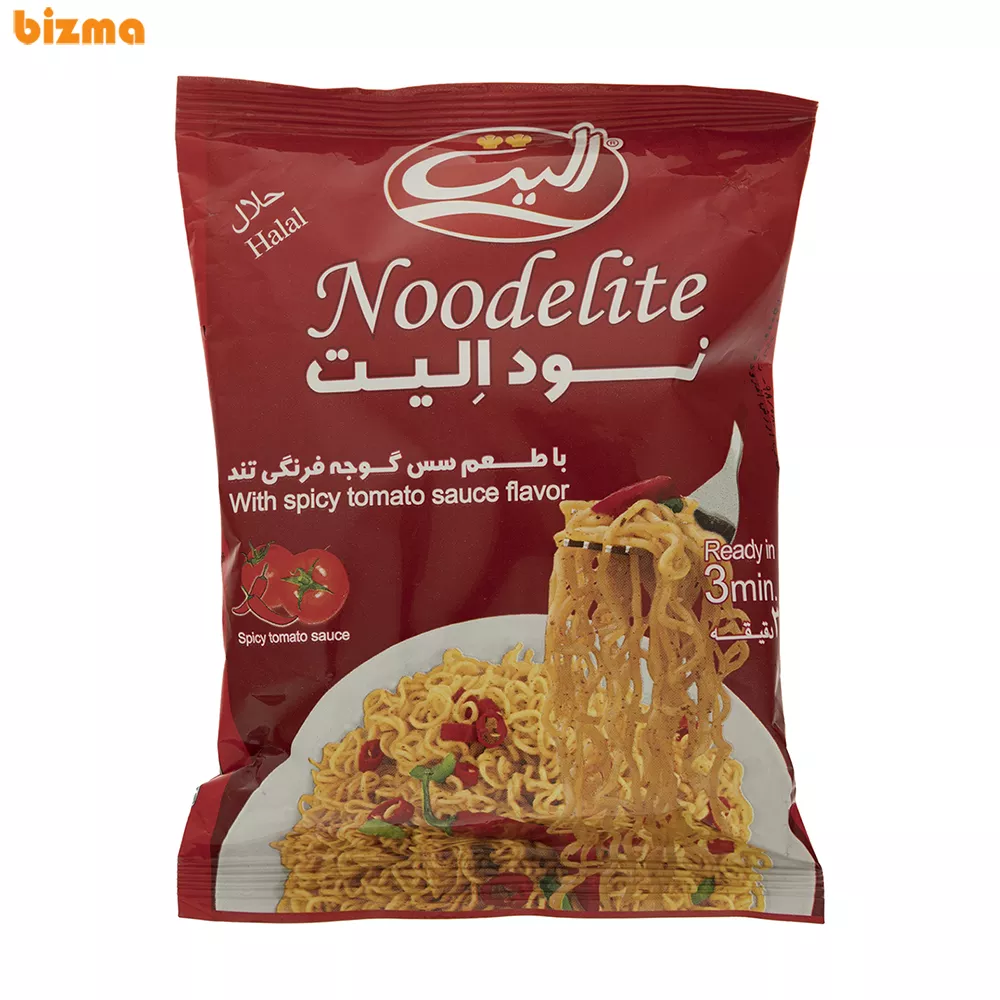 نودل با طعم سس گوجه فرنگی تند الیت - 75 گرم 1 نودل با طعم سس گوجه فرنگی تند الیت - 75 گرم
