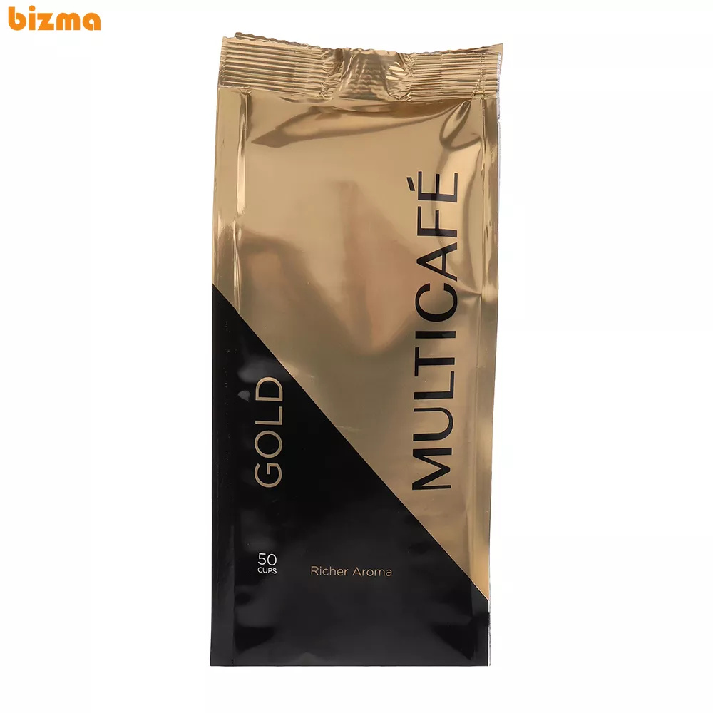 پودر قهوه فوری گلد مولتی کافه پاکتی - 100 گرم 1 پودر قهوه فوری گلد ساده مولتی کافه - 100 گرم