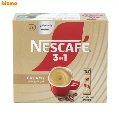 پودر مخلوط قهوه فوری 3 در 1 کرمی نسکافه - 24 ساشه 18 گرمی