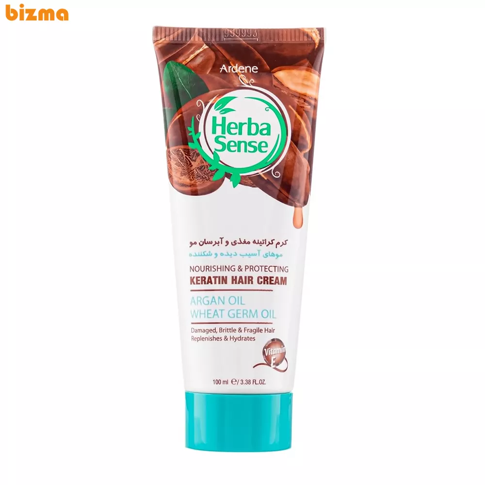 کرم کراتینه مو آردن هرباسنس حاوی روغن آرگان و جوانه گندم مناسب مو آسیب دیده حجم 100 میلی لیتر 1 کرم مو آردن هرباسنس مدل آرگان حجم 100 میلی لیتر