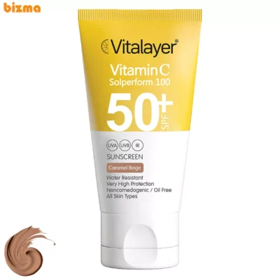 کرم ضد آفتاب رنگی ویتالیر، SPF 50، مدل CB، ‌مناسب انواع پوست‌ با تنالیته متوسط و حجم 40 میلی‌لیتر، ضد آب، مرطوب‌کننده، غیر کومدون‌زا، محافظت‌کننده در برابر اشعه‌های UVA و UVB، ضد پیری،با ماندگاری 3 ساعته