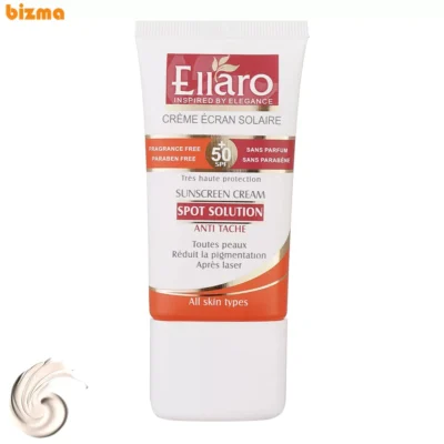 کرم ضد آفتاب و ضد لک بدون رنگ الارو SPF50 مدل Spot Solution محافظ UVA ،UVB، مناسب انواع پوست تحت لیسانس حجم 40 میلی‌لیتر