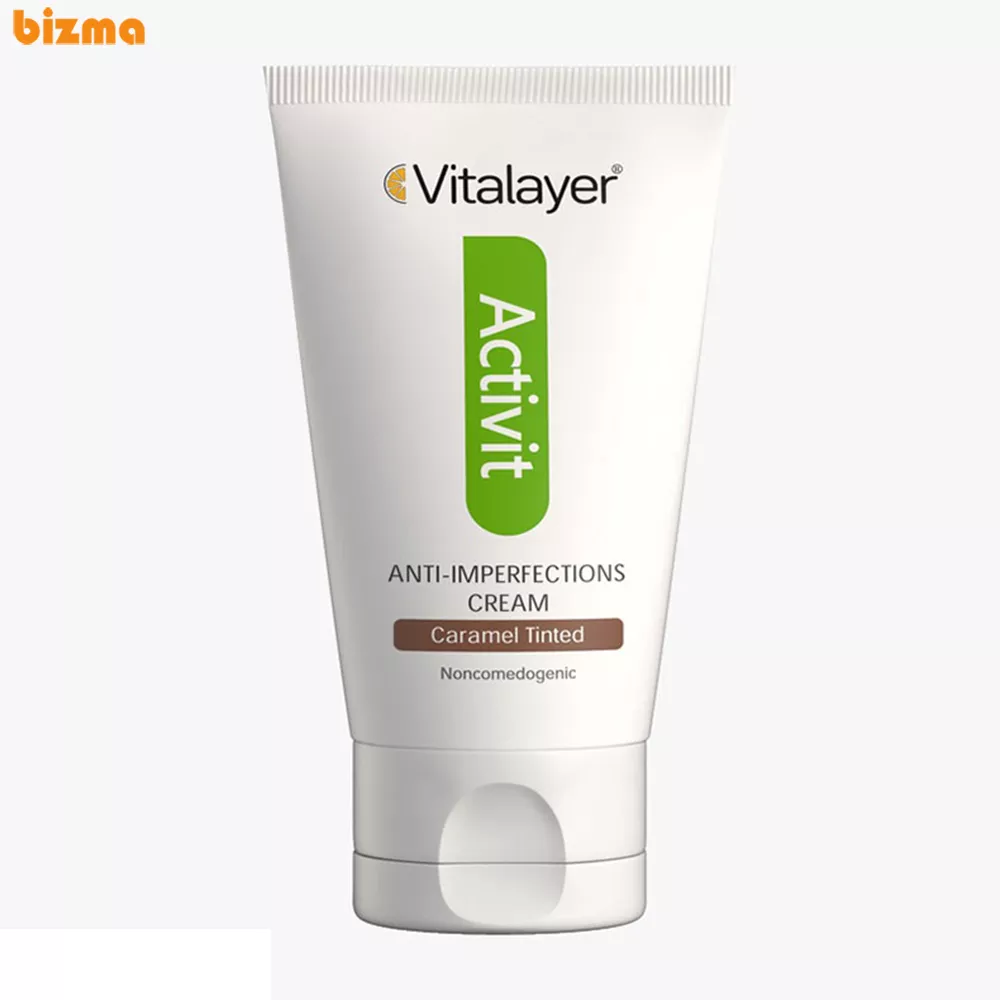 کرم ضد جوش رنگی اکتی ویت ویتالیر مدل Caramel Tinted حجم 40 میلی لیتر