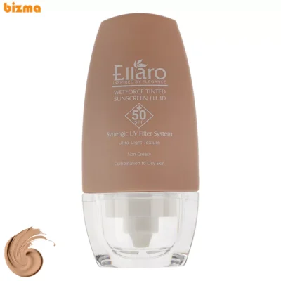 فلوئید ضد آفتاب رنگی صورت الارو SPF 50 مدل Wetforce ‌محافظ در برابر اشعه UVA و UVB مناسب برای پوست چرب و مختلط حجم 50 میلی‌لیتر